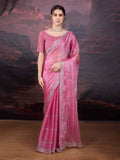 Jyoti Fashion Women's Pink Jimmy Choo Sequins Embroidered Designer Saree with Blouse | Grocsy