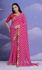 Jyoti Fashion Women's Rani Coding Sequence Georgette Saree with Blouse | Grocsy