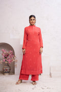 Jyoti Fashion Women's Orange Faux Georgette Embroidered Designer Kurta with Bottom | Grocsy