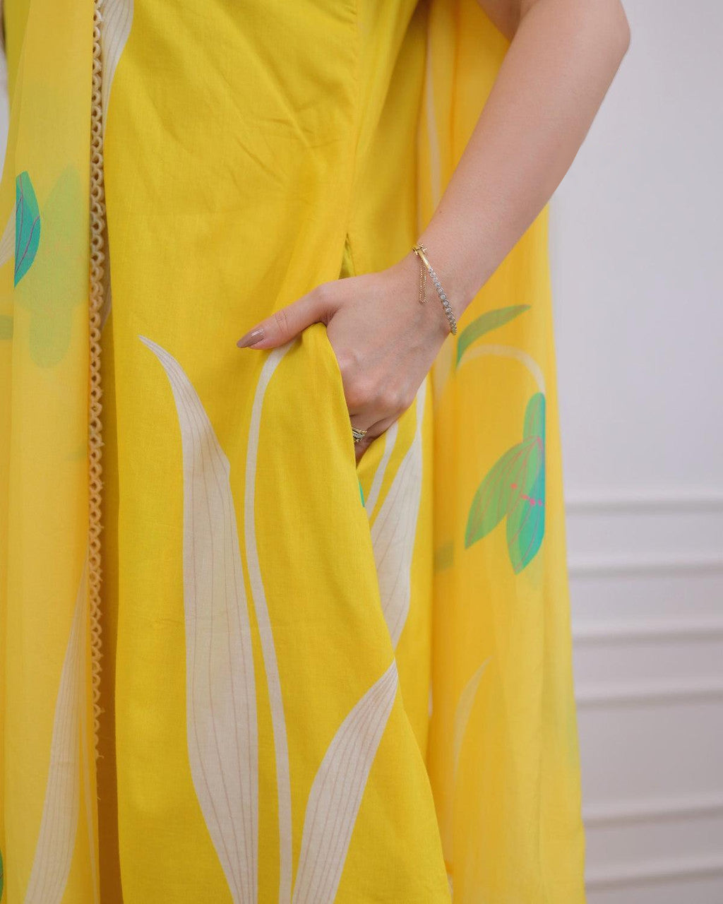 Jyoti Fashion Women's Yellow Rayon Printed Designer Kurta Set with Dupatta | Grocsy