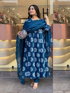 Jyoti Fashion Women's Morpich Rayon Embroidered Designer Kurta Set with Dupatta | Grocsy