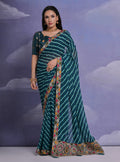 Jyoti Fashion Women's Morpich Coding Sequence Georgette Saree with Blouse | Grocsy
