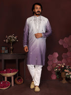 Jyoti Fashion Men's Jamuni Sequins Embroidered Kurta with Pajama | Grocsy