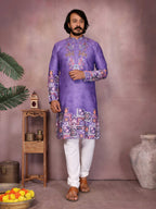 Jyoti Fashion Men's Jamuni Sequins Embroidered Kurta with Pajama | Grocsy