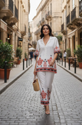Jyoti Fashion White Cotton Printed Designer Kurta Set | Grocsy
