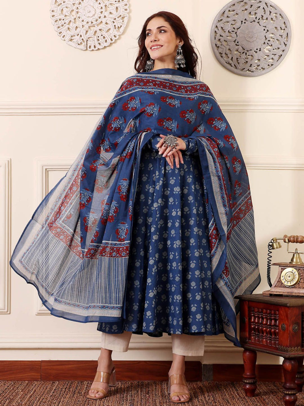 Jyoti Fashion Morpich Rayon Printed Designer Kurta Set With Dupatta | Grocsy
