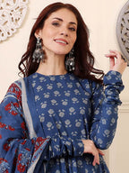 Jyoti Fashion Morpich Rayon Printed Designer Kurta Set With Dupatta | Grocsy