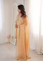 Jyoti Fashion Beige Fendy Embroidered Designer Kurta Set With Dupatta | Grocsy