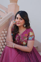Jyoti Fashion Onion Silver Crunchy Designer Anarkali Set with Koti | Grocsy