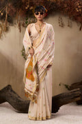 Jyoti Fashion Women's Orange Soft Muga Cotton Resham Weaving Saree with Blouse | Grocsy