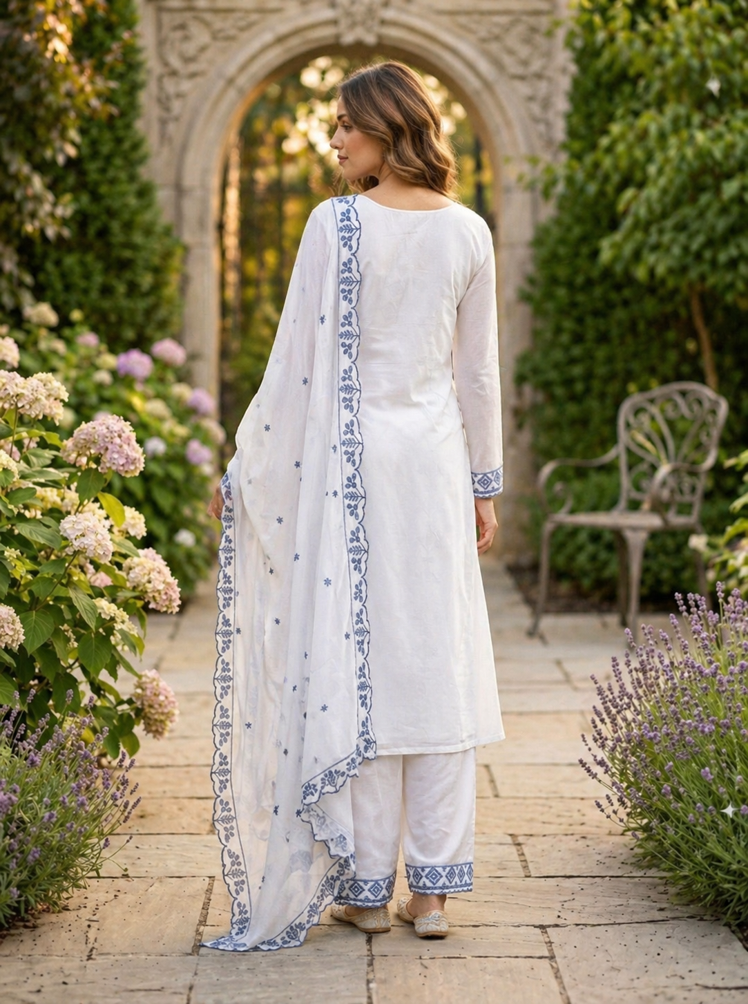 Jyoti Fashion Grey Embroidered Faux Georgette Salwar Kameez with Dupatta | Grocsy