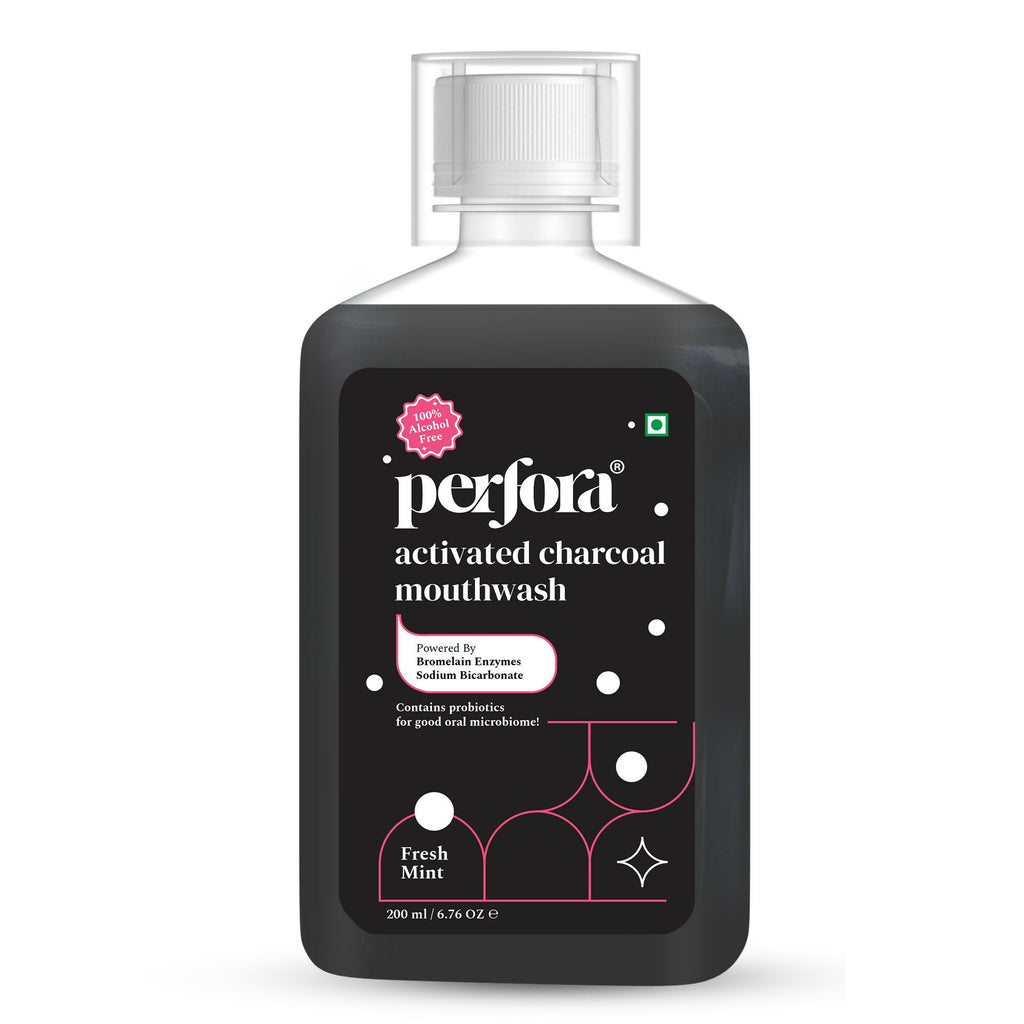 Perfora Activated Charcoal Mouthwash - Fresh Mint | Grocsy