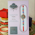 Indianvibez Designer Silver Stone Rakhi | Grocsy