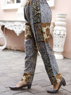 Blue Rayon Paisley & Floral Printed Top with Matching Bottom - Eesha | Grocsy