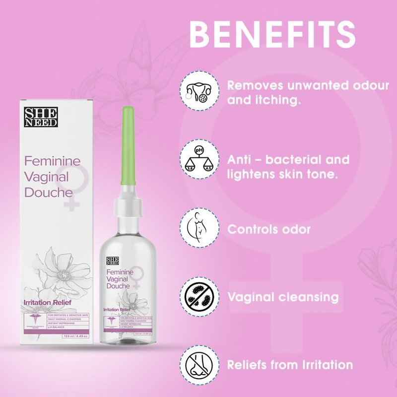 SheNeed Feminine Vaginal Douche- Irritation Relief | Grocsy