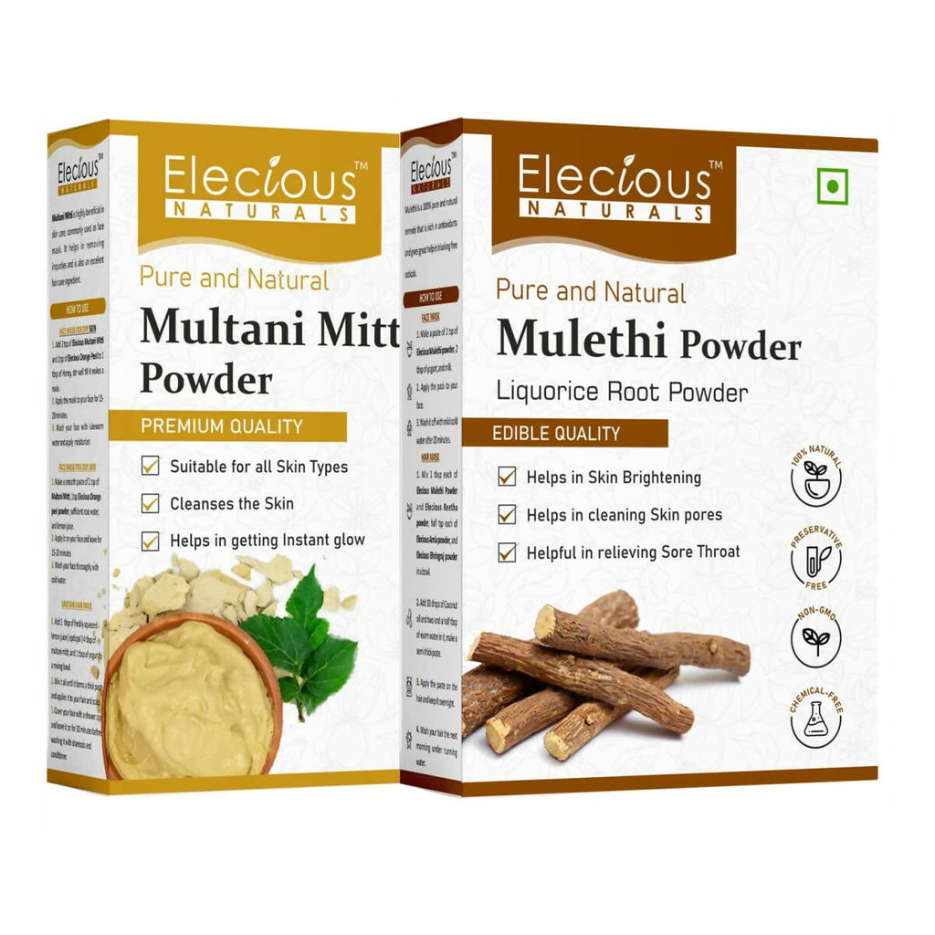 Elecious Naturals Mulethi and Multani Powder | Grocsy