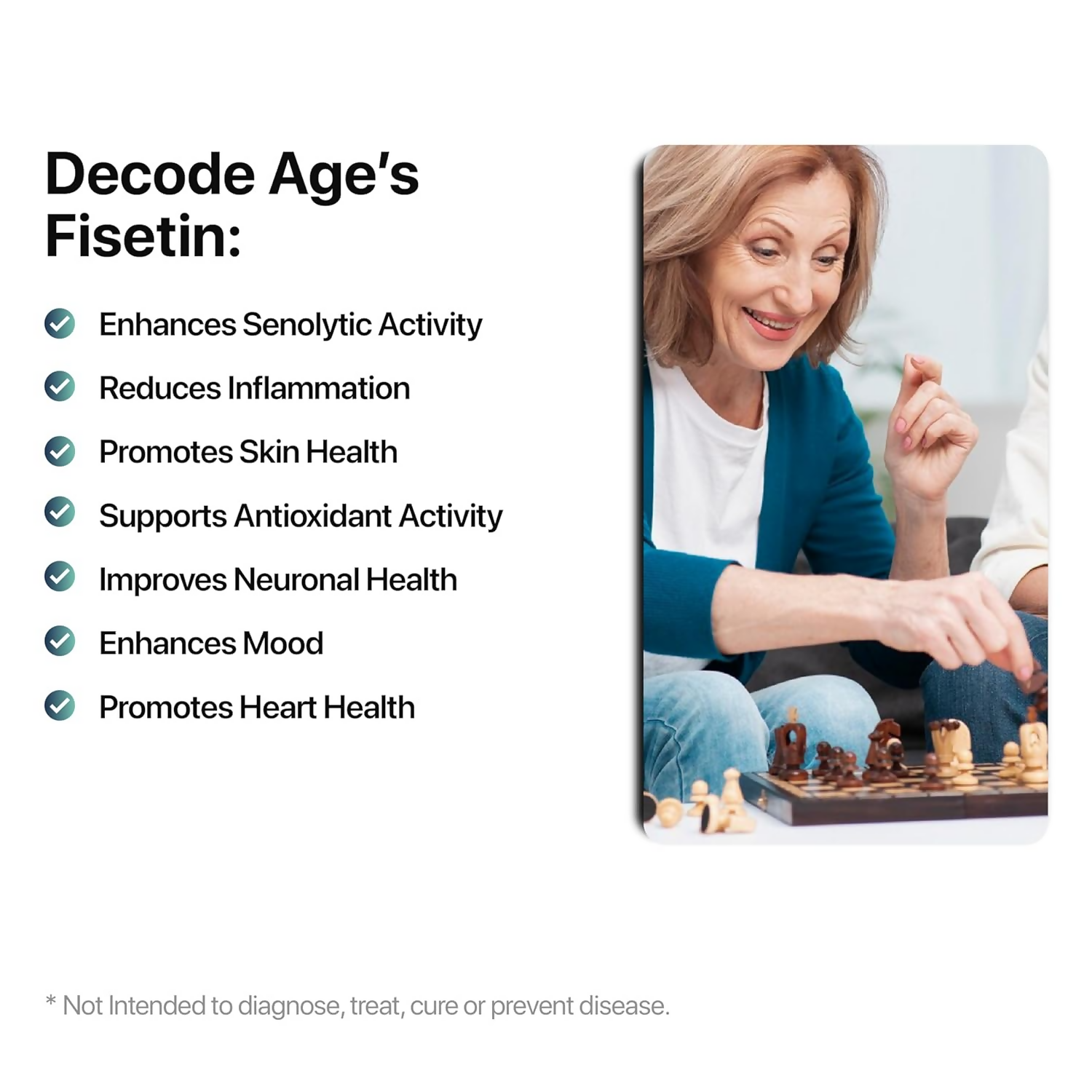 Decode Age 99% Pure Fisetin Capsules | Grocsy