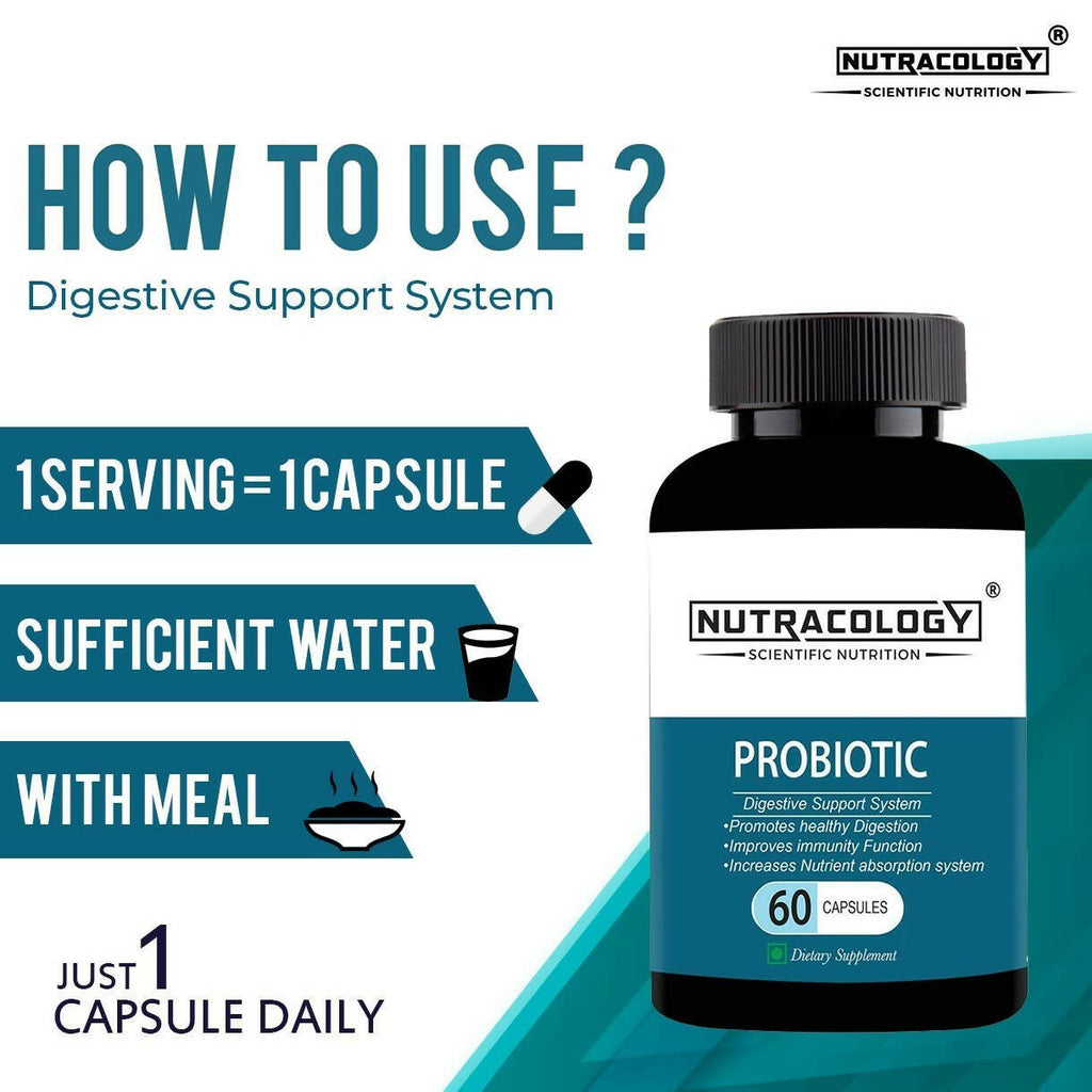 Nutracology Probiotics Supplement For Digestion Immunity And Overall Gut Health Capsules | Grocsy