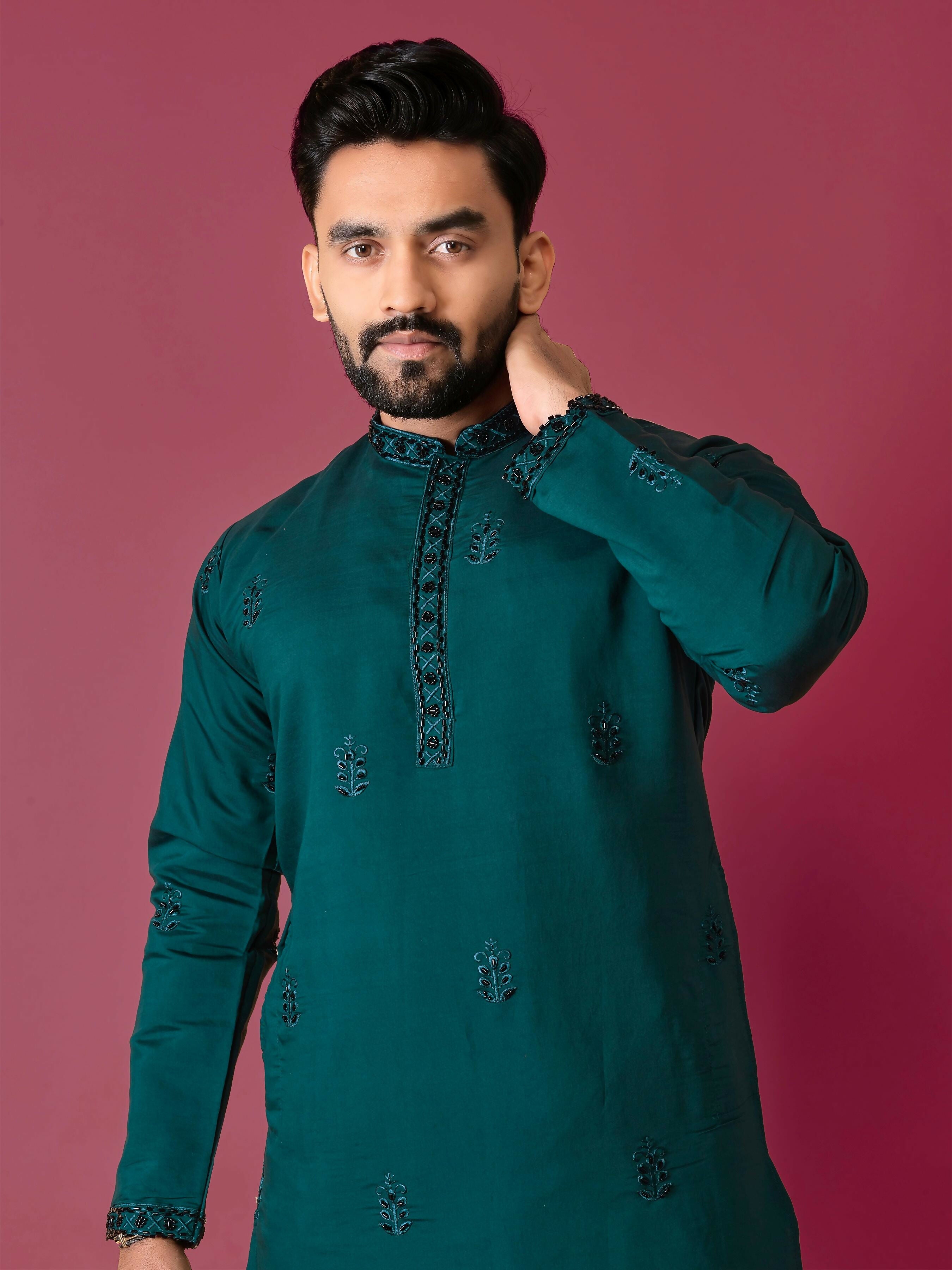 Wedding Wear Readymade Men's Kurta Pajama by Infinity Export | Grocsy