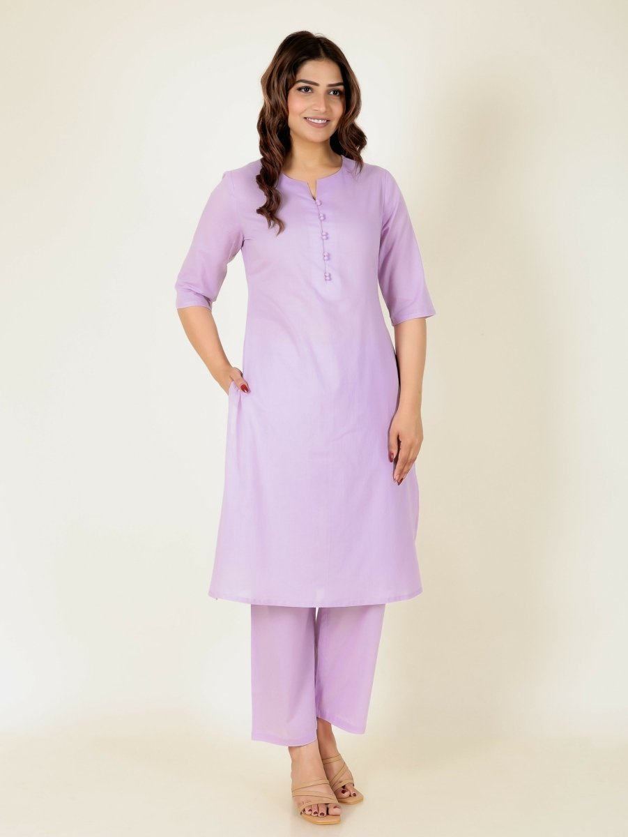 Aramya A-line Soft Cotton Solid Women's Kurta - Pink | Grocsy