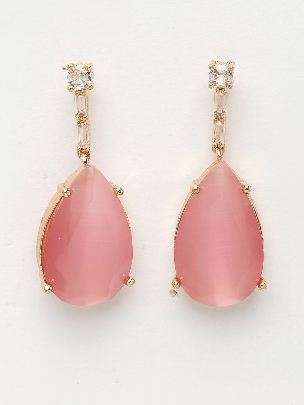 NVR Women's Rose Gold Artificial Stones Studded Handcrafted Jewellery Set | Grocsy