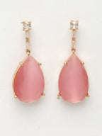 NVR Women's Rose Gold Artificial Stones Studded Handcrafted Jewellery Set | Grocsy
