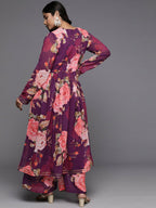 Ahalyaa Women's Traditional wear Kurta Set - Purple | Grocsy