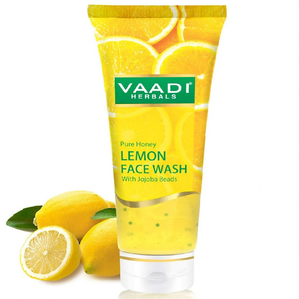 Vaadi Herbals Pure Honey Lemon Face Wash With Jojoba Beads | Grocsy