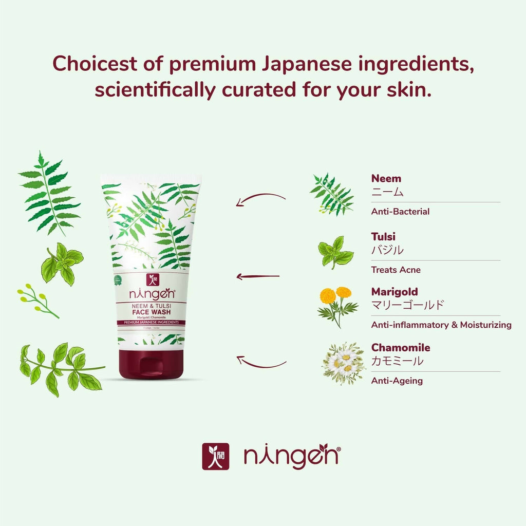 Ningen Neem and Tulsi Face Wash | Grocsy