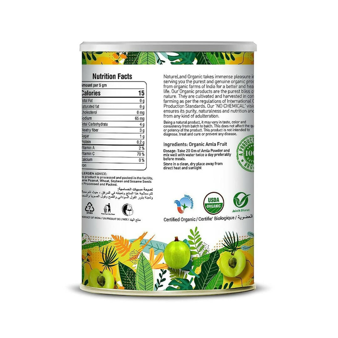 Nature Land Organics Amla Powder | Grocsy