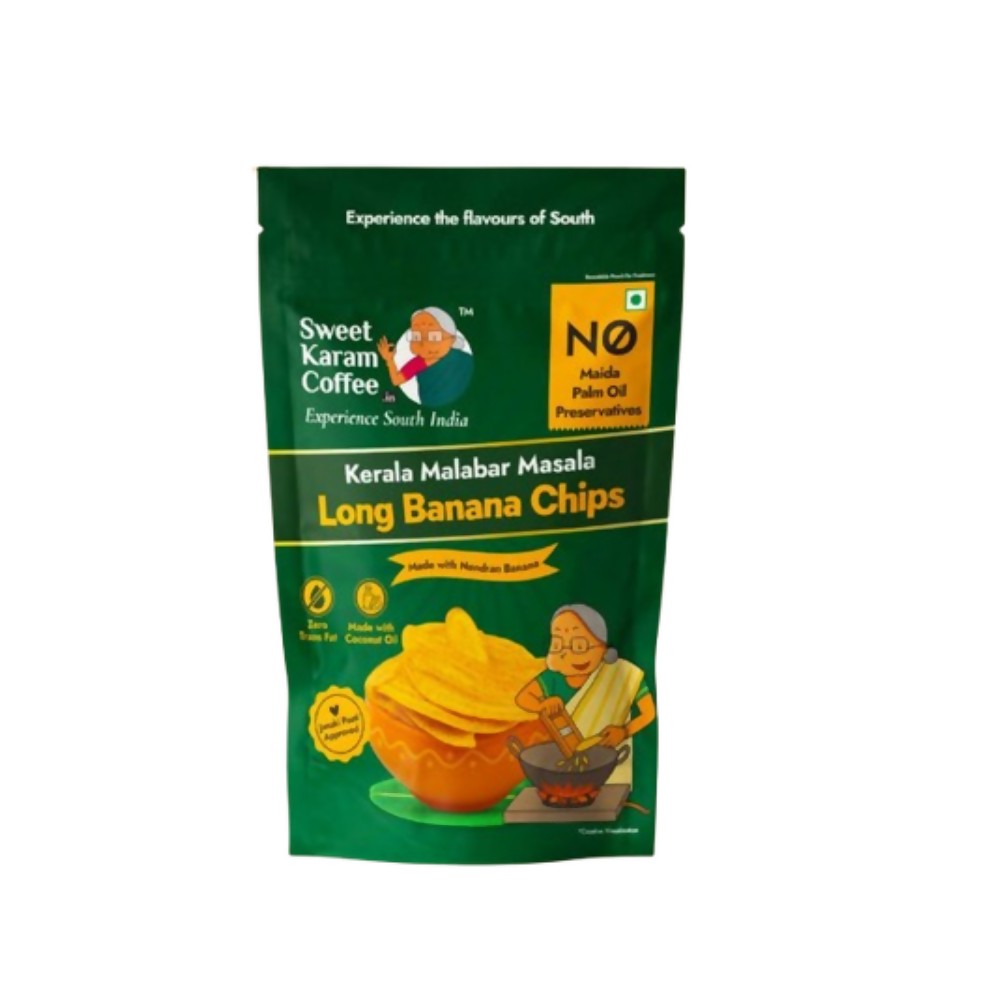Sweet Karam Coffee Kerala's Long Banana Chips (Malabar Masala) | Grocsy