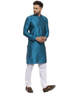 Jompers Men's Peacock Jacquard Kurta Payjama Sets | Grocsy