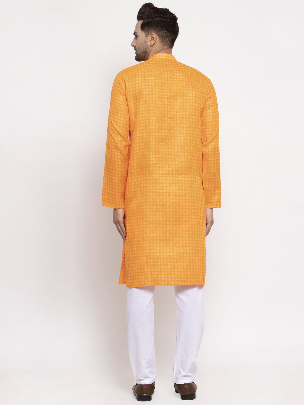 Jompers Men's Beautiful Yellow Woven Kurta Payjama Sets | Grocsy