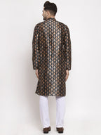 Jompers Men Black Printed Kurta Only | Grocsy