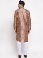 Jompers Men Golden Printed Kurta Only | Grocsy