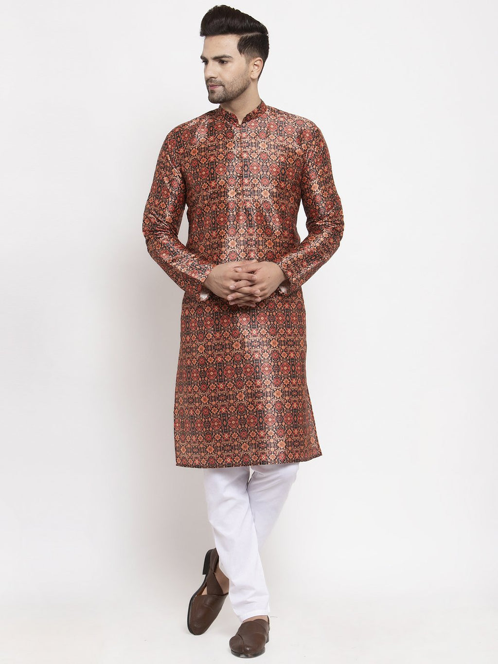 Jompers Men Multi-colour Printed Kurta Only | Grocsy