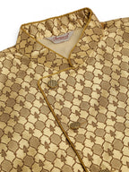 Jompers Men's Woven Design Waistcoat - Golden | Grocsy