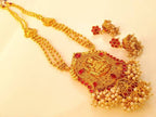 Pink Kemp Temple Long Necklace Set | Grocsy