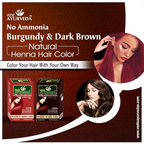VedicAyurveda No Ammonia Burgundy & No Ammonia Dark Brown Hair Color | Grocsy