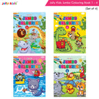 Jolly Kids Jumbo Colouring Books For Kids Set of 4|130 Fun Learnig Images Per Colour Book| Ages 3 - 7 Year | Grocsy