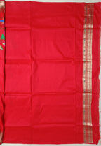 Elora Red Soft Silk Motifs Mina Zari Weaving Paithani Saree | Grocsy