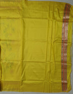 Elora Yellow Soft Silk Motifs Mina Zari Weaving Paithani Saree | Grocsy