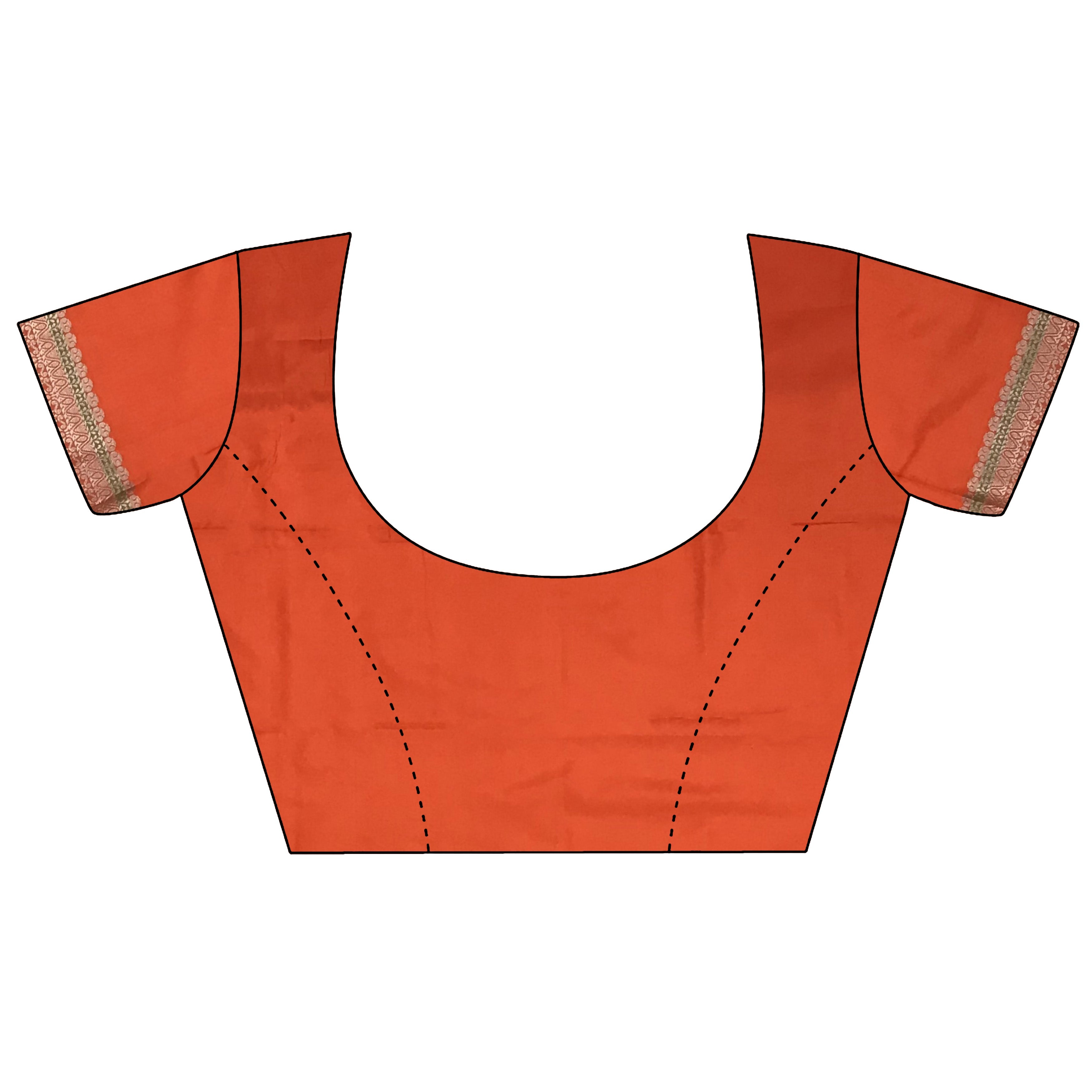 Elora Orange Banarasi Silk Intricate Zari Weaving Kanjivaram Sarees | Grocsy