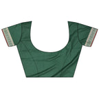 Elora Green Banarasi Silk Zari Woven Ethnic Motifs Kanjivaram Sarees | Grocsy