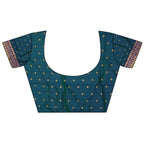 Elora Parrot Green Soft Silk Gold Zari Woven Butta Banarasi Saree | Grocsy