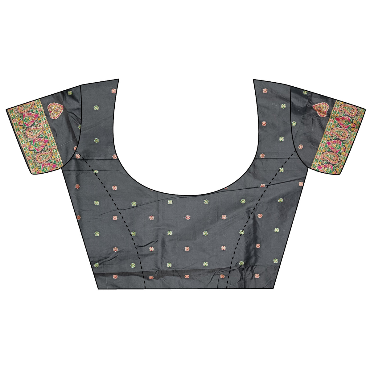 Elora Black Silk Meena Weaving Pashmina Work Kashmiri Saree | Grocsy