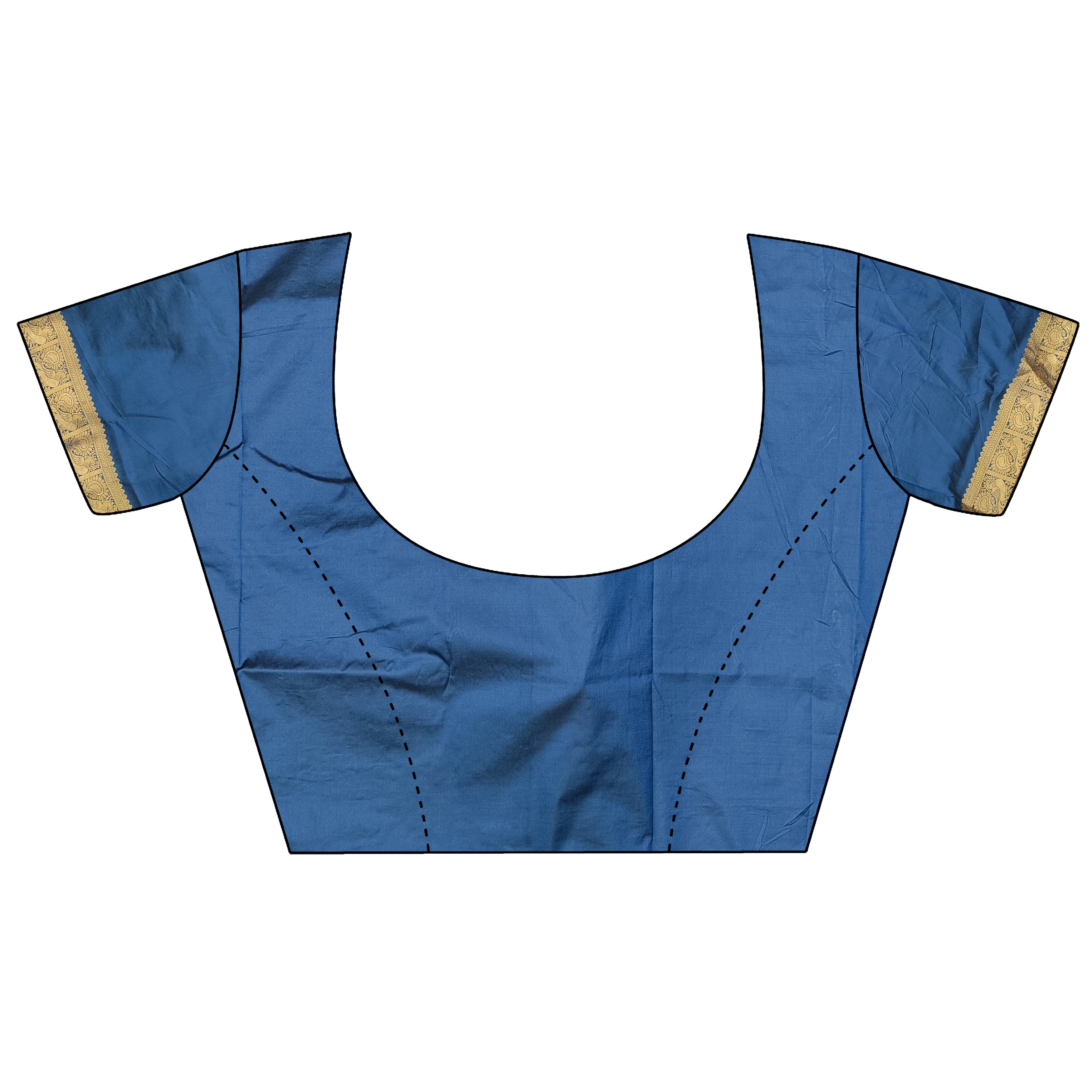 Elora Navy Blue Soft Silk Small Butti Zari Weaving Border Banarasi Saree | Grocsy