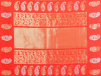 Elora Peach Soft Silk Silver And Golden Zari Weaving Banarasi Saree With Paisley Zari Work Border | Grocsy