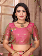 Elora Light Green Soft Silk Zari Weaving Paithani Saree With Heavy Peacock Border And Pallu | Grocsy