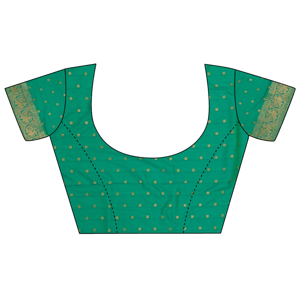 Elora Light Green Soft Silk Small Butti Zari Weaving Banarasi Saree With Woven Designer Saree | Grocsy